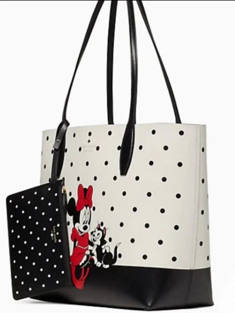 Kate Spade x Disney Minnie Mouse Polka Dot Lg Reversible Tote Bag MSRP $379